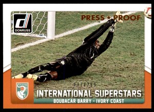 2015 Donruss International Superstars Press Proof Bronze #54 Boubacar Barry /299