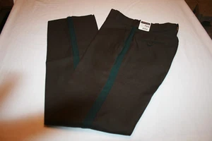 FECHHEIMER Flying Cross 31 Unhemmed Uniform Pants Brown 1 1/2" Black Stripe NWT - Picture 1 of 4