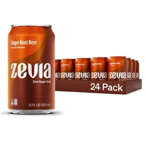 Zero Calorie Soda, Ginger Root Beer, 12 Ounce Cans (Pack of 24) - Picture 1 of 6