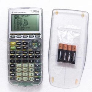 Texas Instruments TI-83 Plus Silver Edition Graphing Calculator + AAA Batteries - Picture 1 of 13