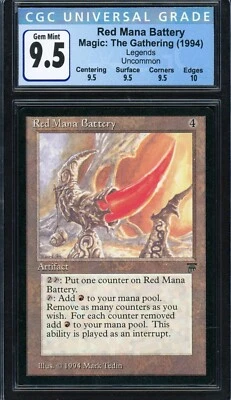 MTG Graded Magic | Legends - RED MANA BATTERY CGC 9.5 Gem Mint QUAD + BGS cross - Image 1 of 2