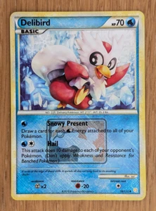 Delibird - 39/123 ~ Rev. HOLO ~ HeartGold SoulSilver League Promo ~ NM/Mint!! - Picture 1 of 2
