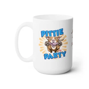 Mamas Tasse rote Nase Pittie Party süß glücklich Pitbull Welpe Hund Keramiktasse 15oz - Bild 1 von 4