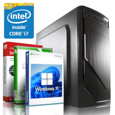 EXO-GAMING Windows 11 Business PC Intel i7 4x3.80GHz 32GB RAM 512GB SSD 3000GB HDD Computer