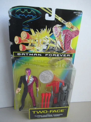 Batman Forever Two-Face Action Figure w/ Turbo Charge Cannon & Coin KENNER 1995 Cover