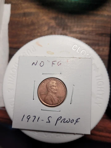 1972 S Proof Lincoln Memorial Cent No "FG" Cover