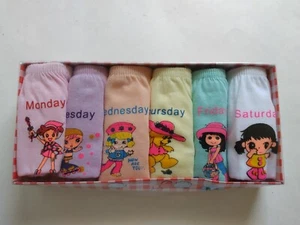 Baby Girls Underwear Panties Pack of 6 Kids Girls Briefs Style Size M - Picture 1 of 7