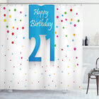 21. Geburtstag Duschvorhang Party-Geburtstags-Worte