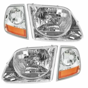 FOR 1999 2000 2001 2002 2003 FD F-150 LIGHT HEADLIGHT & CORNER LAMP RIGHT & LEFT - Picture 1 of 1