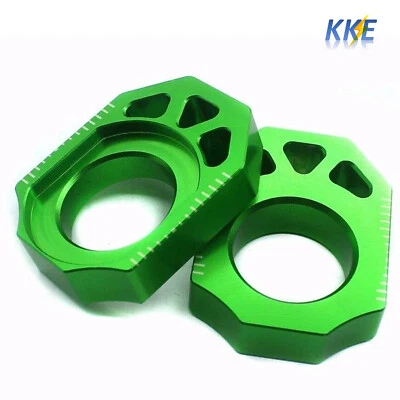Rear Axle Spindle Adjuster Block Fit Kawasaki KX125 KX250 KX250F KX450F KLX450R  - Image 1 of 4