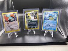 Lot of 3 VINTAGE Pokemon Cards. Used/played. ALL HOLOS. Different Sets.