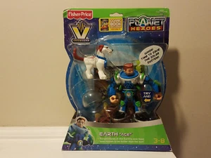 Figura Earth Ace Fisher-Price Planet Heroes con cómic y perro * NUEVO 2008 - Imagen 1 de 5