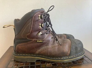 Dr. Martens Brown Leather Steel Toe Industrial Safety Work Boots Men’s Size 14 - Picture 1 of 11