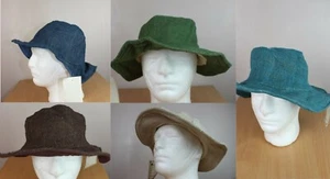 HANDMADE HEMP HATS FUNKY VEGAN FESTIVAL BOWLER FANCY DRESS HAT CAP FairTrade HC2 - Picture 1 of 12