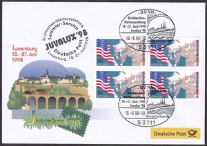 PEX0091 Intl. Stamp Exhibit. Germany Cover, JUVALUX 1998, Luxembourg, Bridge - Picture 1 of 1