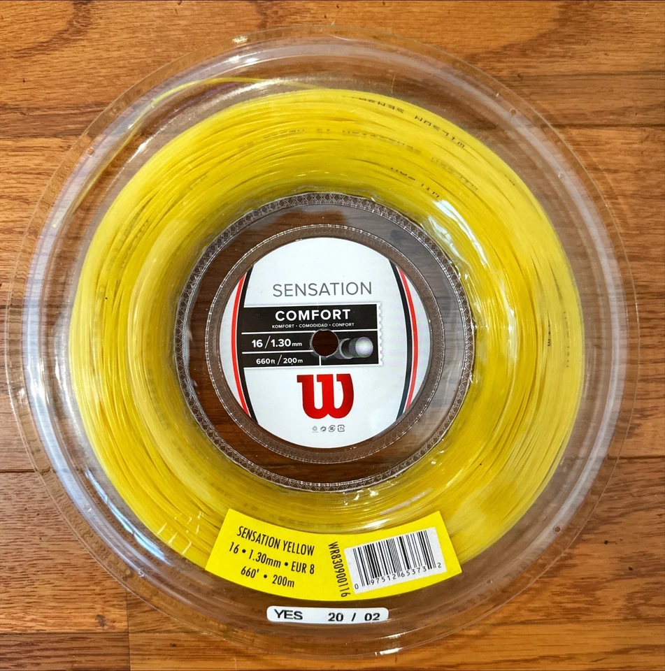 Wilson Sensation Yellow 16 Reel Tennis String 200m Yellow WR830900116