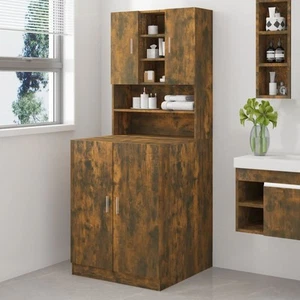 Armario de Lavadora Roble Estantería Muebles Colada Secadora Multicolor vidaXL - Imagen 1 de 90