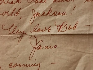 JANIS CARTER Signed 1940s Hand-written Letter STAGE 10 PARAMOUNT Broadway Movie - Picture 1 of 9