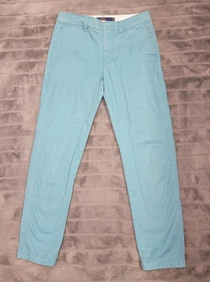 "Pantalones chinos para mujer Polo Ralph Lauren talla 2 azul claro aguamarina pierna recta 28"" pulgadas" Foto 1 de 4