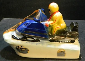 Vintage Empty Ezra Brooks Whiskey Snowmobile Decanter (1972) 6.75"x9.5"x3.25" VG - Picture 1 of 9