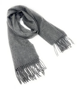 Bufanda de invierno unisex 70 % cachemir 30 % lana - gris claro - Imagen 1 de 2
