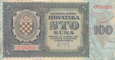 Croatia 100 Kuna 1941 - Image 1 of 2
