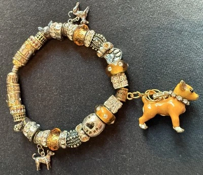 Pulsera Pandora con Perro Chihuahua Cachorro Mascota Temática 33 Dijes 9’ pulgadas Esterlina Foto 1 de 4