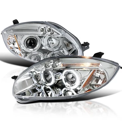Clear Fits 2006-2011 Mitsubishi Eclipse Led Halo Projector Headlights Left+Right Foto 1 de 4