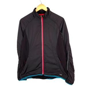 SALOMON Women's Softshell Jacket Size L Black Polyester Insulated Full Zip - Picture 1 of 9