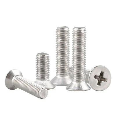  Vis à Tête Fraisée En Acier Inoxydable 316 m2 m3 M4 M5 M6 M8 M10  - Image 1 of 4