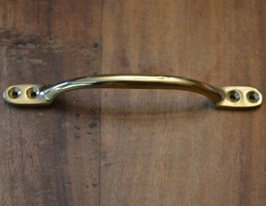 Solid Polished 165mm Brass Cupboard / Drawer Door Pull handle TO CLEAR (PB117C) - Picture 1 of 1