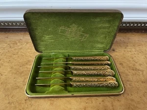 "Juego de seis cuchillos de 6"" SCC Supreme Cutlery color dorado japonés en caja" - Imagen 1 de 11