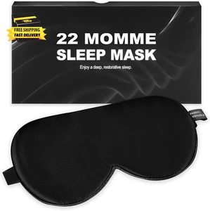 Silk Sleep Mask 100% 22 Momme Mulberry, Sleep Eye Mask for Women Men, Blackout B - Picture 1 of 6