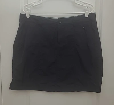 Falda para mujer Royal Robbins talla 14 bolsillos de nailon negra línea A cremallera exterior verano Foto 1 de 4