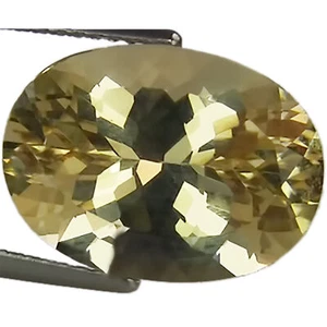 6.76 Natural Yellow Andesine Gemstone Light Yellow Color Oval Cut - Picture 1 of 4