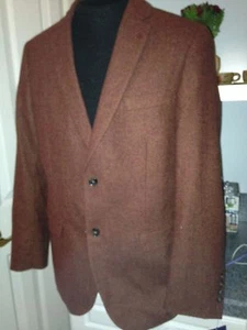 NWT $248 Alan Flusser Rust Brown Wool Blend 2 Button Blazer Sportcoat XL  Xlarge - Picture 1 of 7