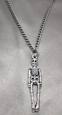 Colgante esqueleto en cadena de 17,7" nuevo aleación de plata sin caja artículo dulce Foto 1 de 4