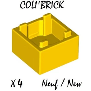 Lego 35700 - 4x Coffre Container Box 2x2x1 - Jaune Yellow - NEUF - Imagen 1 de 1