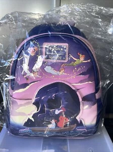 Disney Loungefly Peter Pan Skull Rock 2022 NYCC Exclusive Mini Backpack Bag NEW - Picture 1 of 2