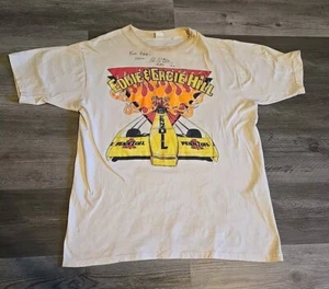 Signed Eddie & Ercie Hill NHRA Racing t-shirt vintage 1992 Ed Pennzoil Autograph - Picture 1 of 12