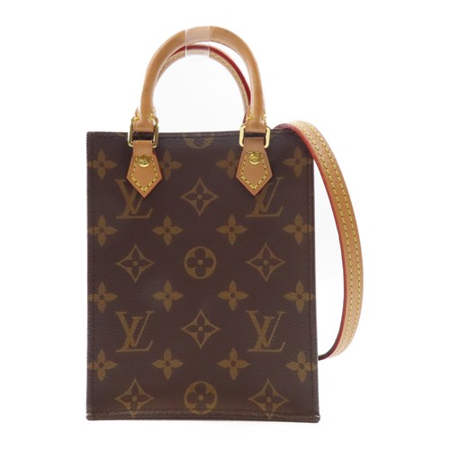 LOUIS VUITTON（LV） Borsa a tracolla Louis Vuitton LV GHW Petit Sac Plat 2 vie M69442 monogramma marrone