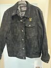 Yellowstone Black Suede  Leather Cowboy Jacket - Rip  Costume W/Free Belt Buckle
