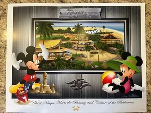 Disney Cruise Line Concierge Lookout Cay Lighthouse Point Lithograph Art Print - Picture 1 of 2