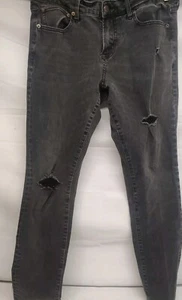 Aero Jeans Damen Größe 30/32 super skinny distressed schwarz Jeans - Bild 1 von 7