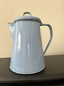 Robins Egg Blue Enamel Coffee Pot - Picture 1 of 13