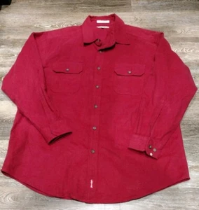 Levi's Chamois Thick Shirt Mens 2XL Red Double Pocket Outdoor Work Rugged - Picture 1 of 9