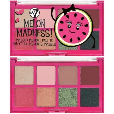 W7 Cosmetics Watermelon Pink Green Colours Eye Make Up Pigment Eyeshadow Palette - Image 1 of 4