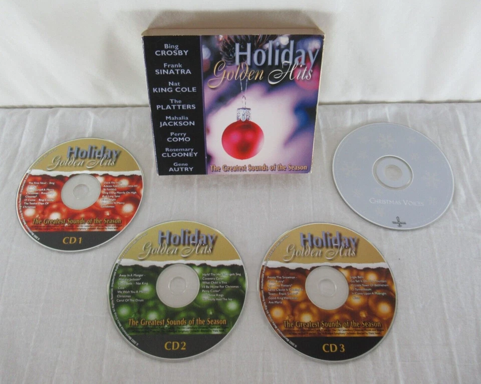 Holiday Golden Hits Christmas Songs 3 Disc CD Box Set + Christmas Voices CD 2003 Foto 1 de 4