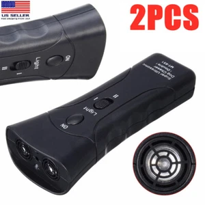 2Pcs Ultrasonic Anti Bark Control Stop Barking Pet Dog Training Repeller Devices - Picture 1 of 12