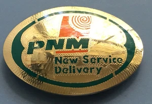 HAND CRAFTED WESTERN STYLE PNM GAS COMPANY NEW MEXICO SERVICE BELT BUCKLE - Picture 1 of 6